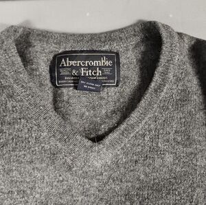 Abercrombie & Fitch Charcoal V-Neck Sweater
